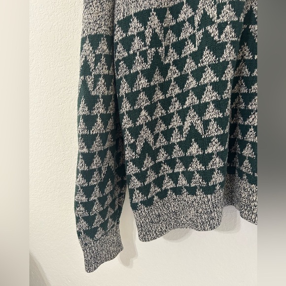 Levi's Wool Blend Diamond Knit Button Up Cardigan Sweater Gray/blue/green Size L - Picture 10 of 14